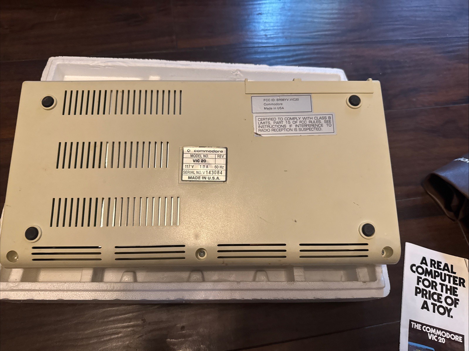 Commodore VIC-20 Computer Power Tested W/ Box, Power Supply, Cover & Manual