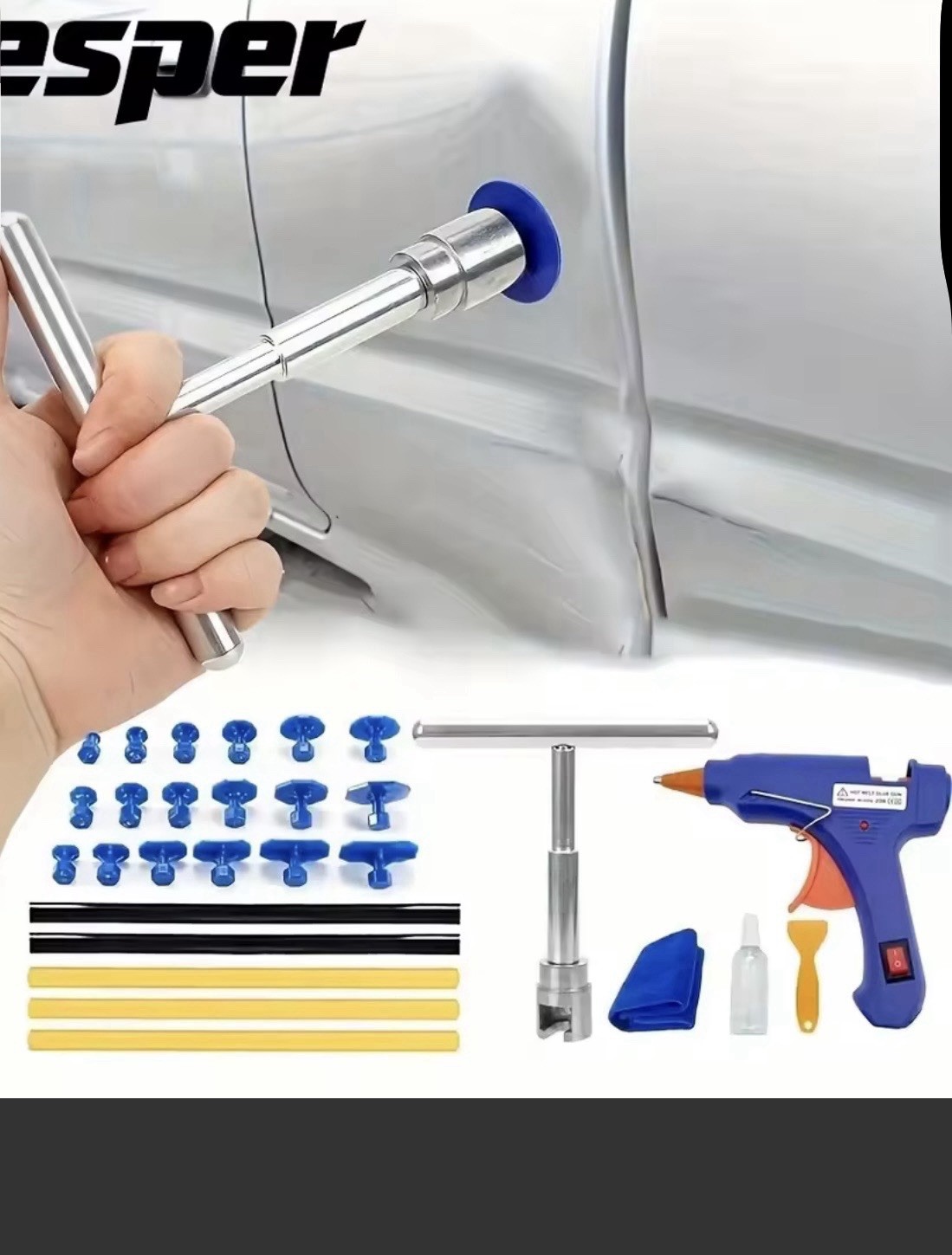 Car Dent Repair Tool Auto Body SheetMetal Paintless Dent Removal Puller Kit