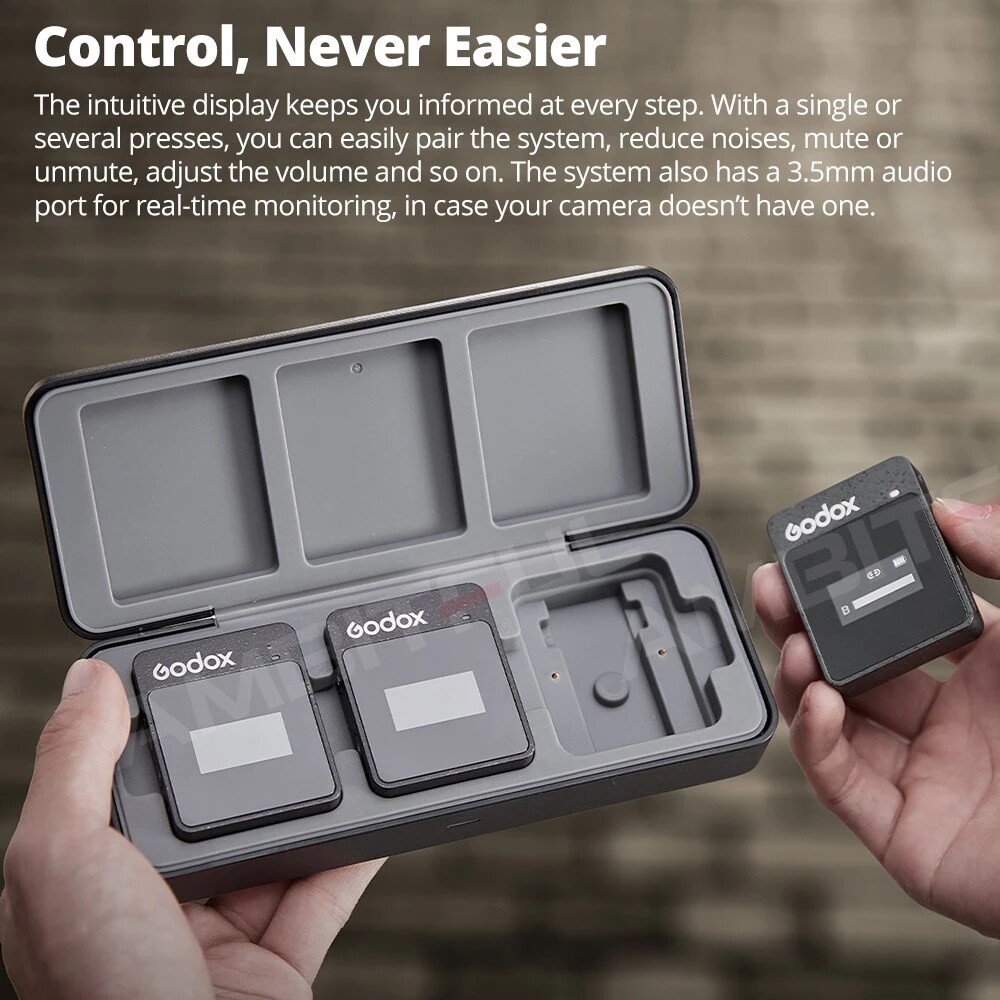 Godox MoveLink II M2 2.4g Wireless Lavalier Omnidirectional Microphone System