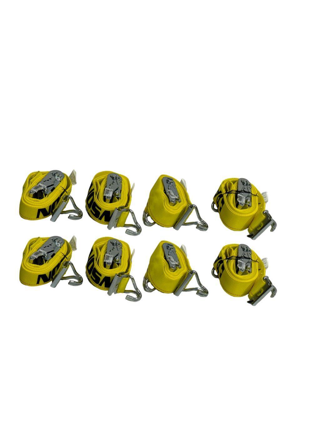 12' E-Track Ratchet Strap w/Wire Hook 8 Pack