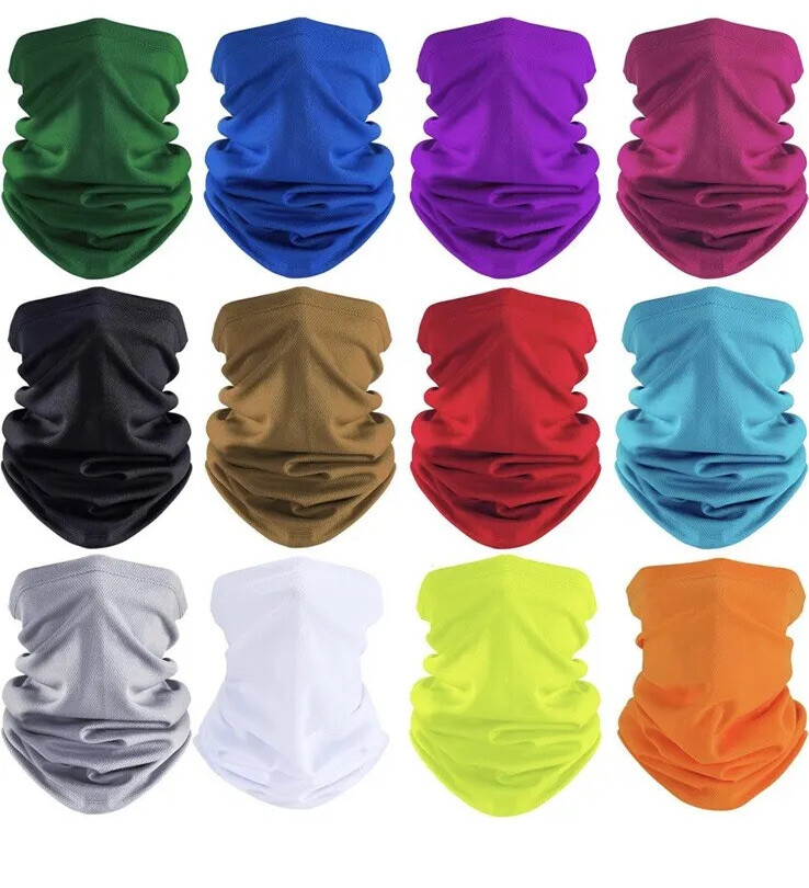Neck Gaiter Gray Cooling Face Mask Balaclava UV Protection Bandana Scarf New