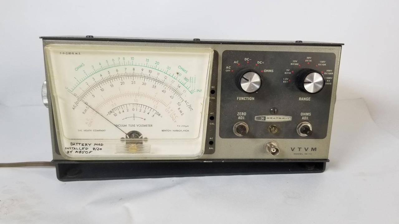 Heathkit IM-13 VTVM VOM Volt Ohm Meter Vacuum Tube Voltmeter