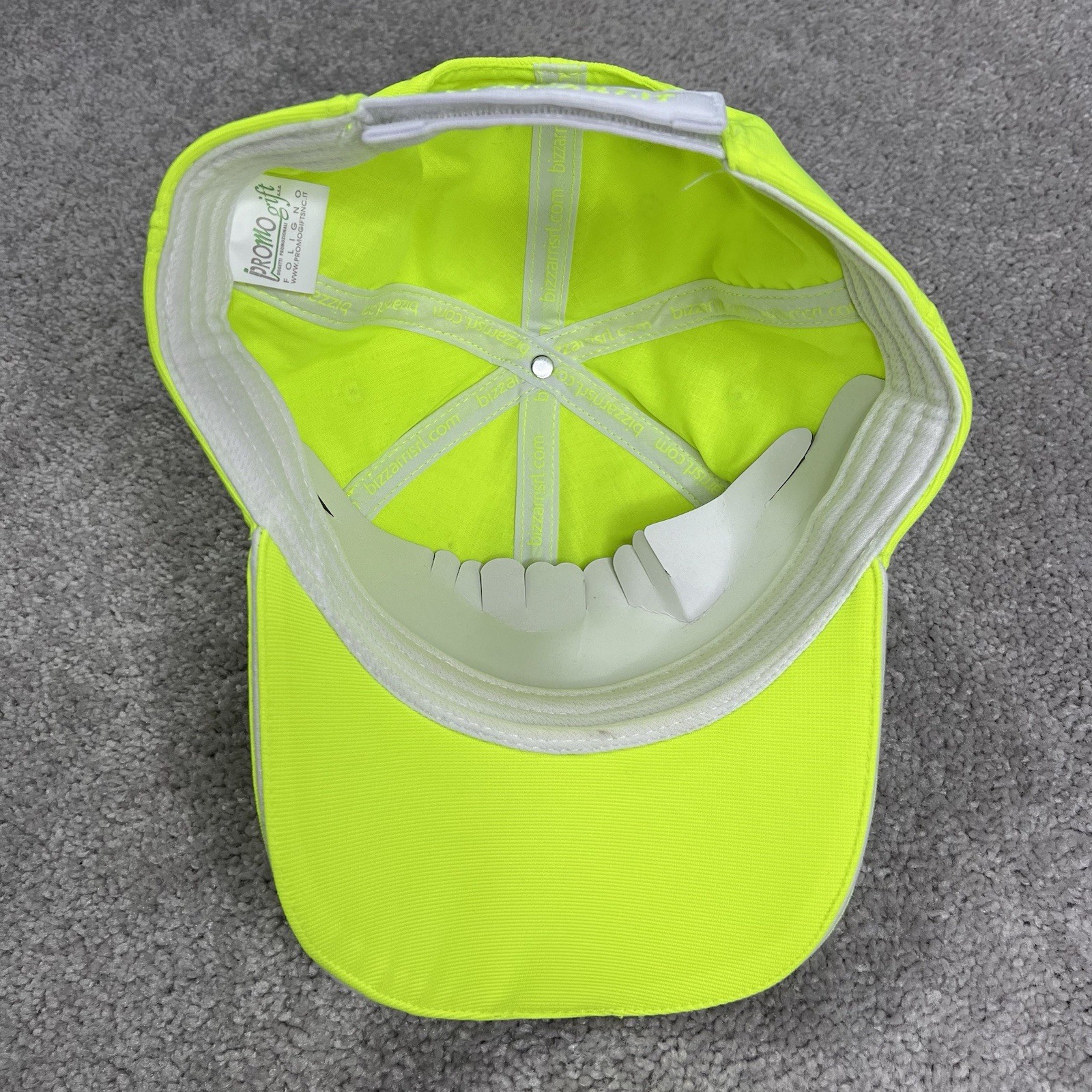 Golf Hat Mens Adjustable Strap BDC Bizzarri Double Cup Embroidered Neon Yellow