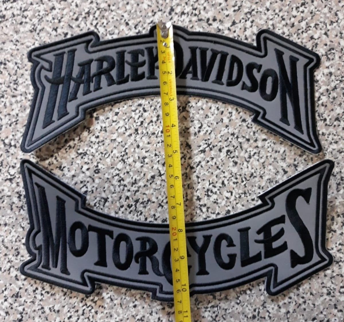 HARLEY DAVIDSON REFLECTIVE SAFETY PATCHES 3PCS. GLOW IN THE DARK SEW ON JACKET