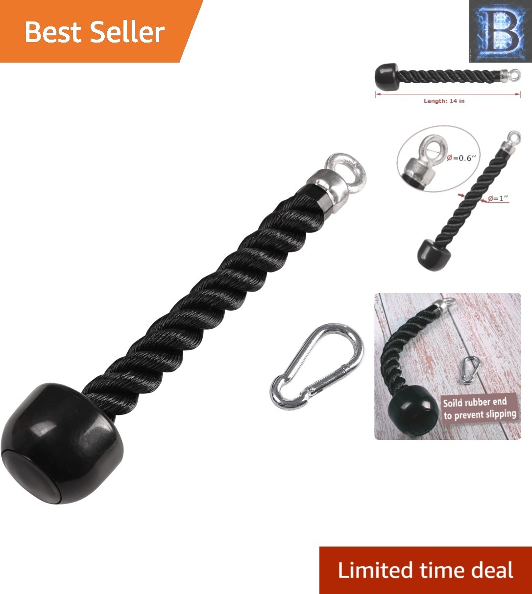 Versatile Tricep Pull Down Rope - Easy Grip & Non-Slip for Effective Workouts