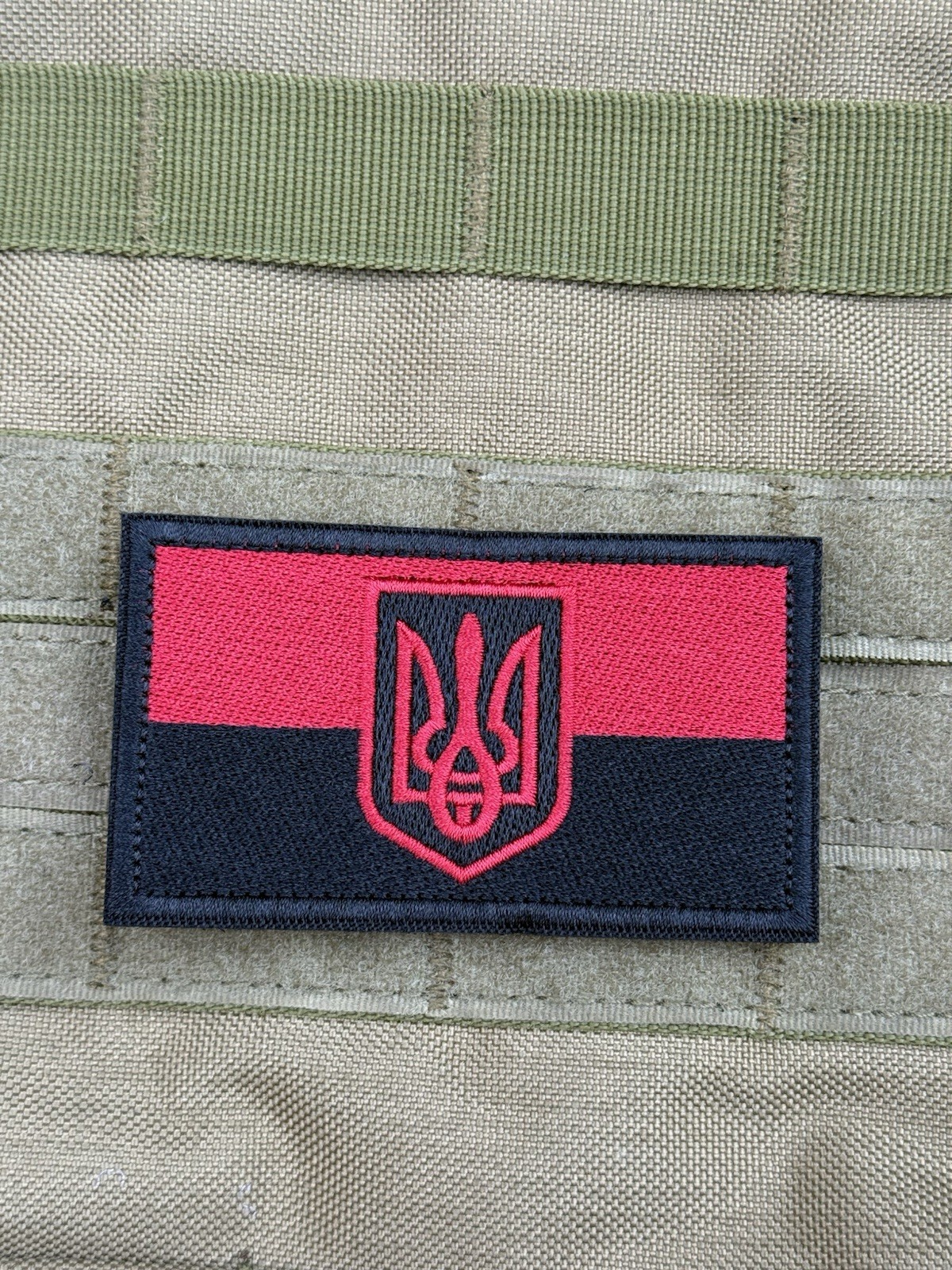 Ukraine Flag Crest Coat Of Arms Tactical Patch Flag Hook Loop Red