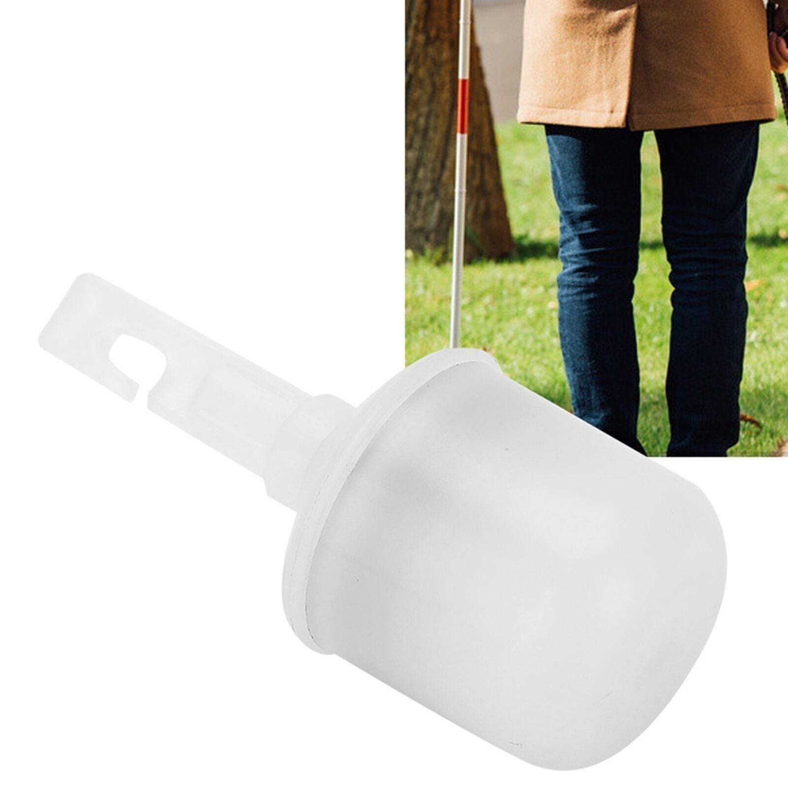 Electric Cane Tip with Light Replacement Accessory for Blind Walking Cane