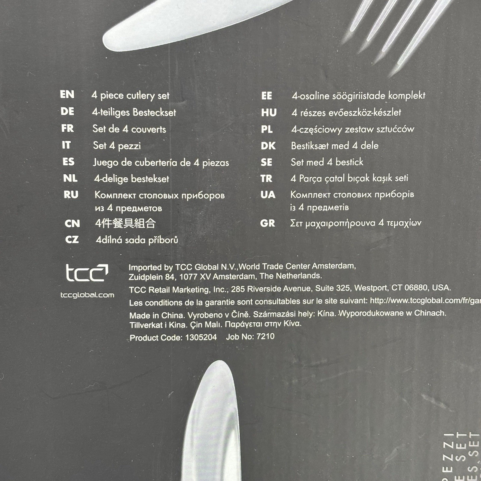 2X Bugatti Gioia 4pc Ivory Cream ABS Handle Flatware Italy 18/10 Stainless Steel