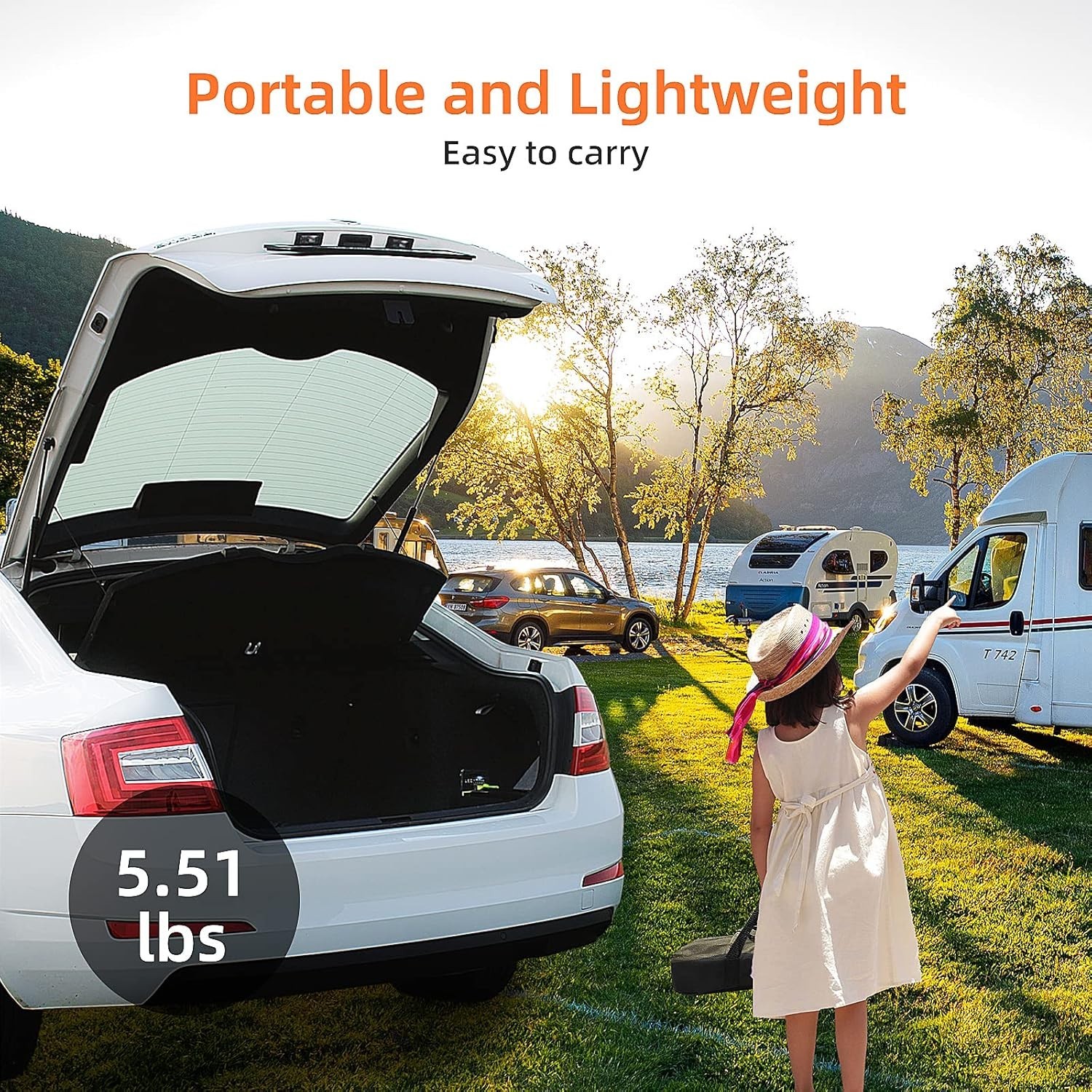 Portable Projector Screen with Stand Outdoor: Camping Projection Screen 4K Mo...