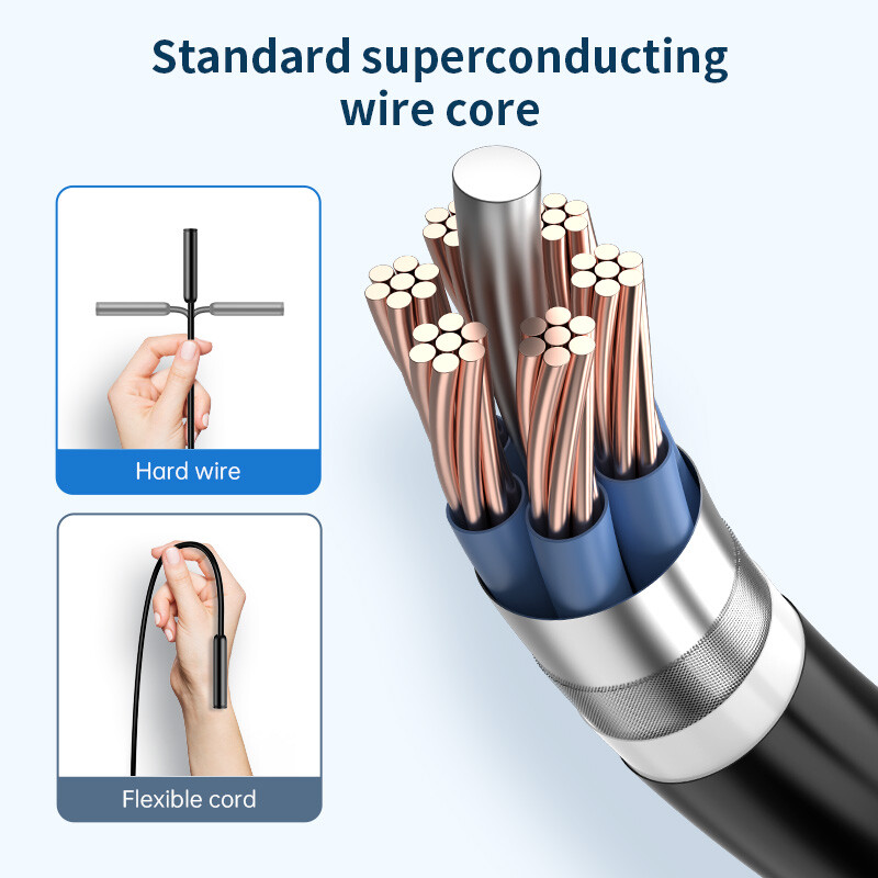 8LED Waterproof Endoscope Camera 5M Flexible Pipe Inspection For iPhone Android