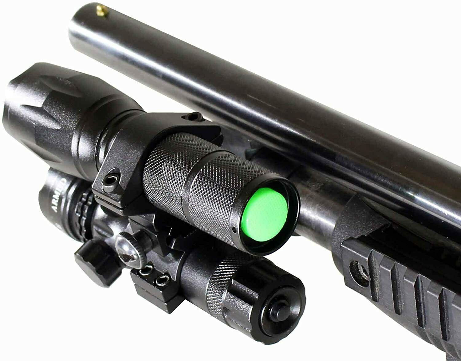 Trinity green dot sight and flashlight combo for Maverick 88 12 gauge mossberg.