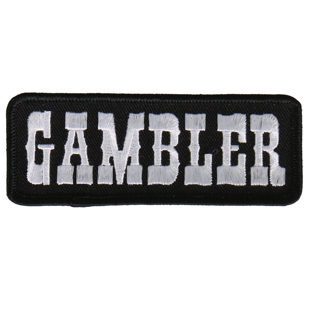 Gambler EMBROIDERED  4 INCH  MC BIKER PATCH
