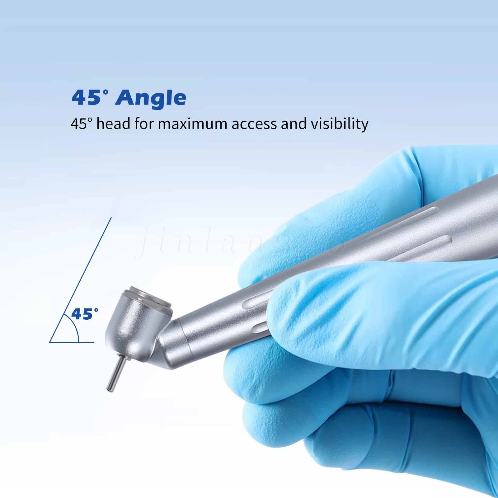 Dental Handpiece High Speed Push Button STANDARD 45° HEAD 4-Hole