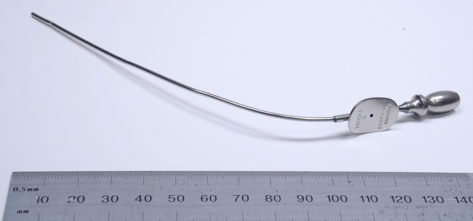 Storz #N610LL Suction Tube 5Fr Stainless Steel 6½" Surgical
