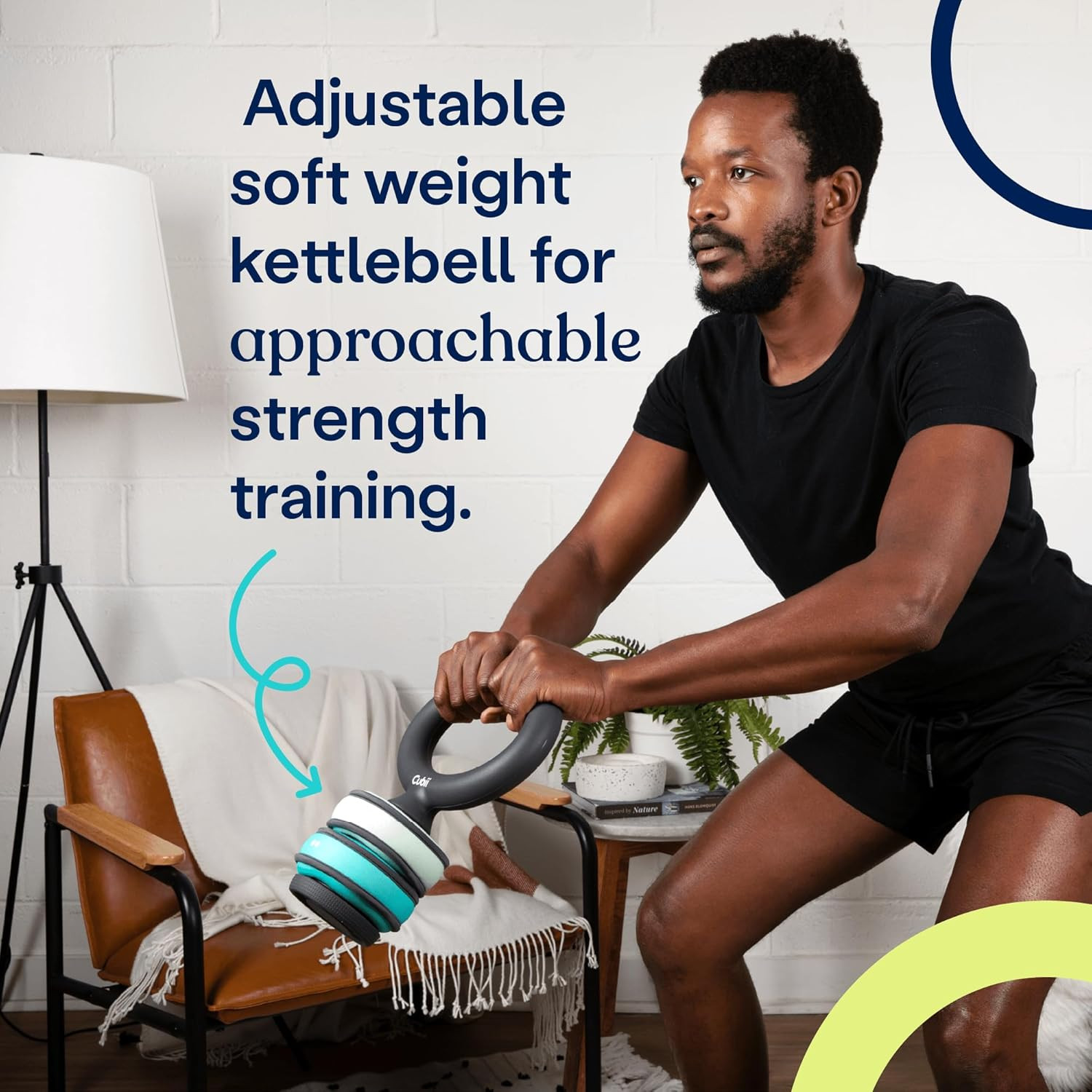 Build Adjustable Kettlebell Set - Includes Two Softrings Removable Interchangea