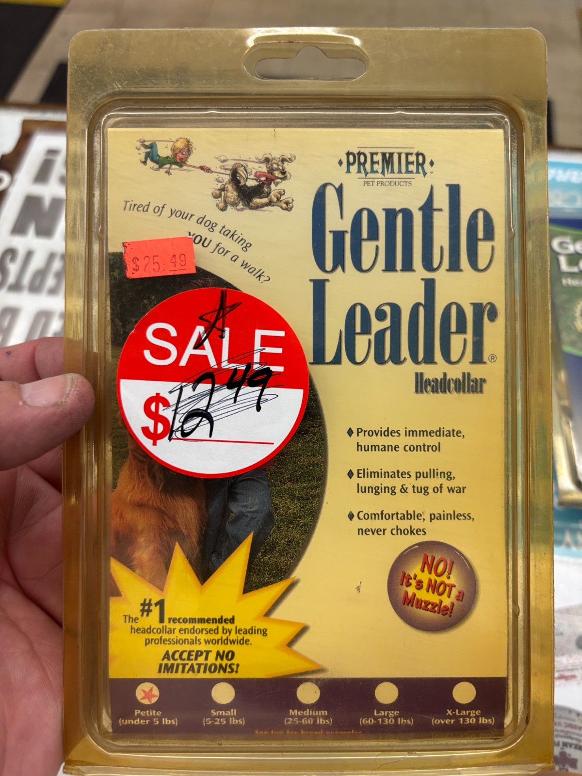 Premier Gentle Leader Headcollar Petite under 5 lbs Black Old Package NEVER USED
