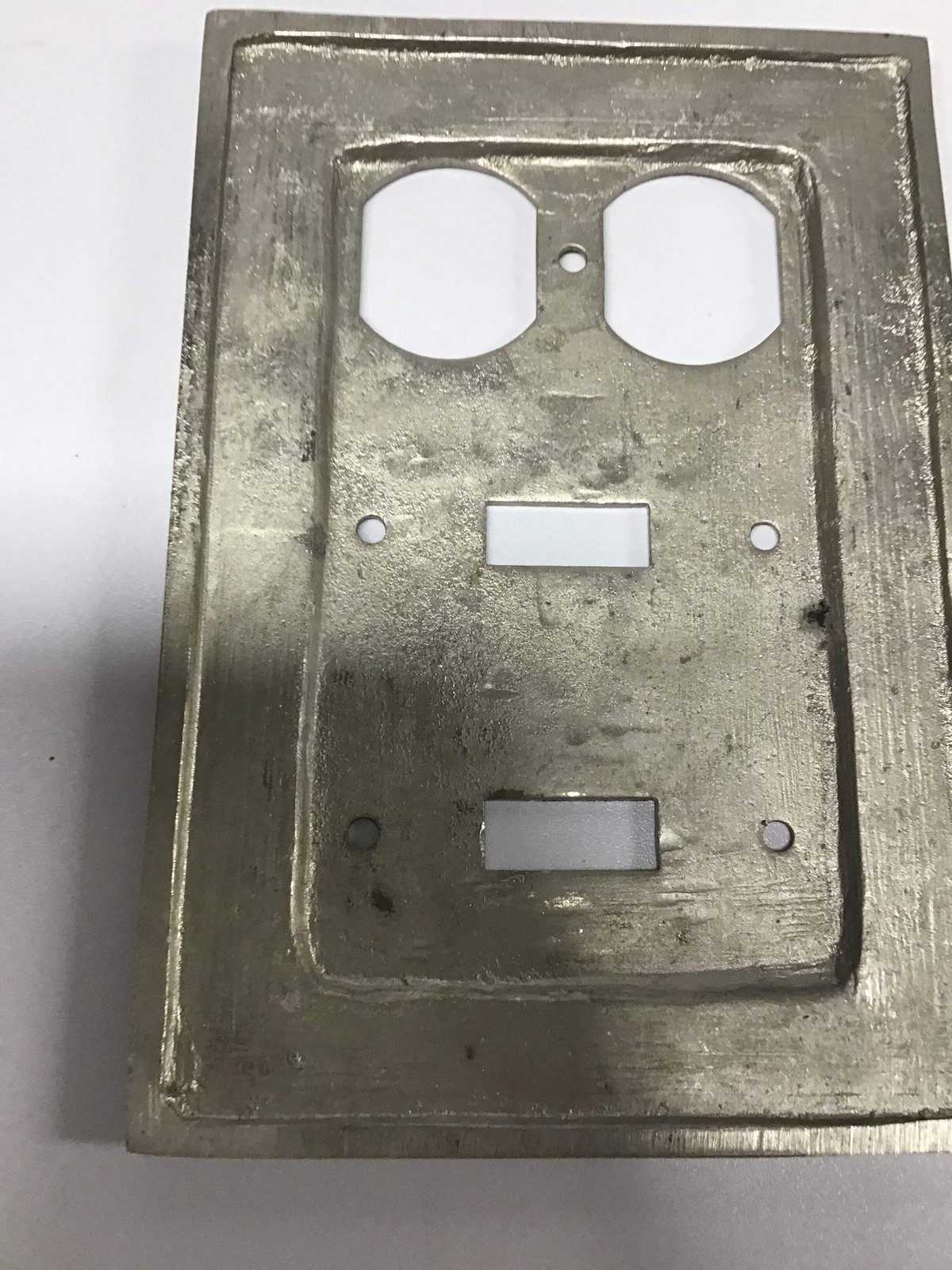 Chrome double light switch cover