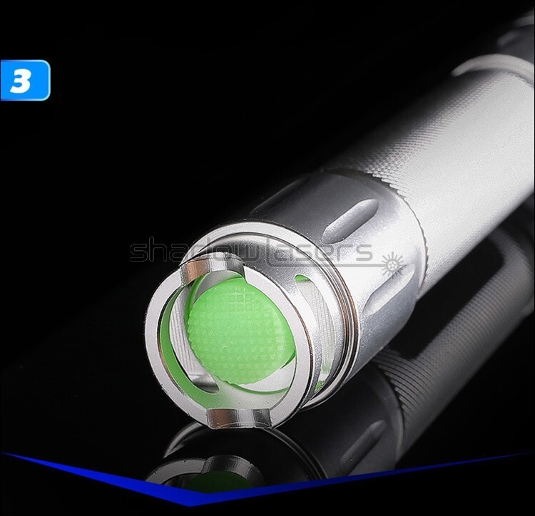 GQ1 520nm Adjustable Focus Powerful Green Laser Pointer Visible Laser Beam