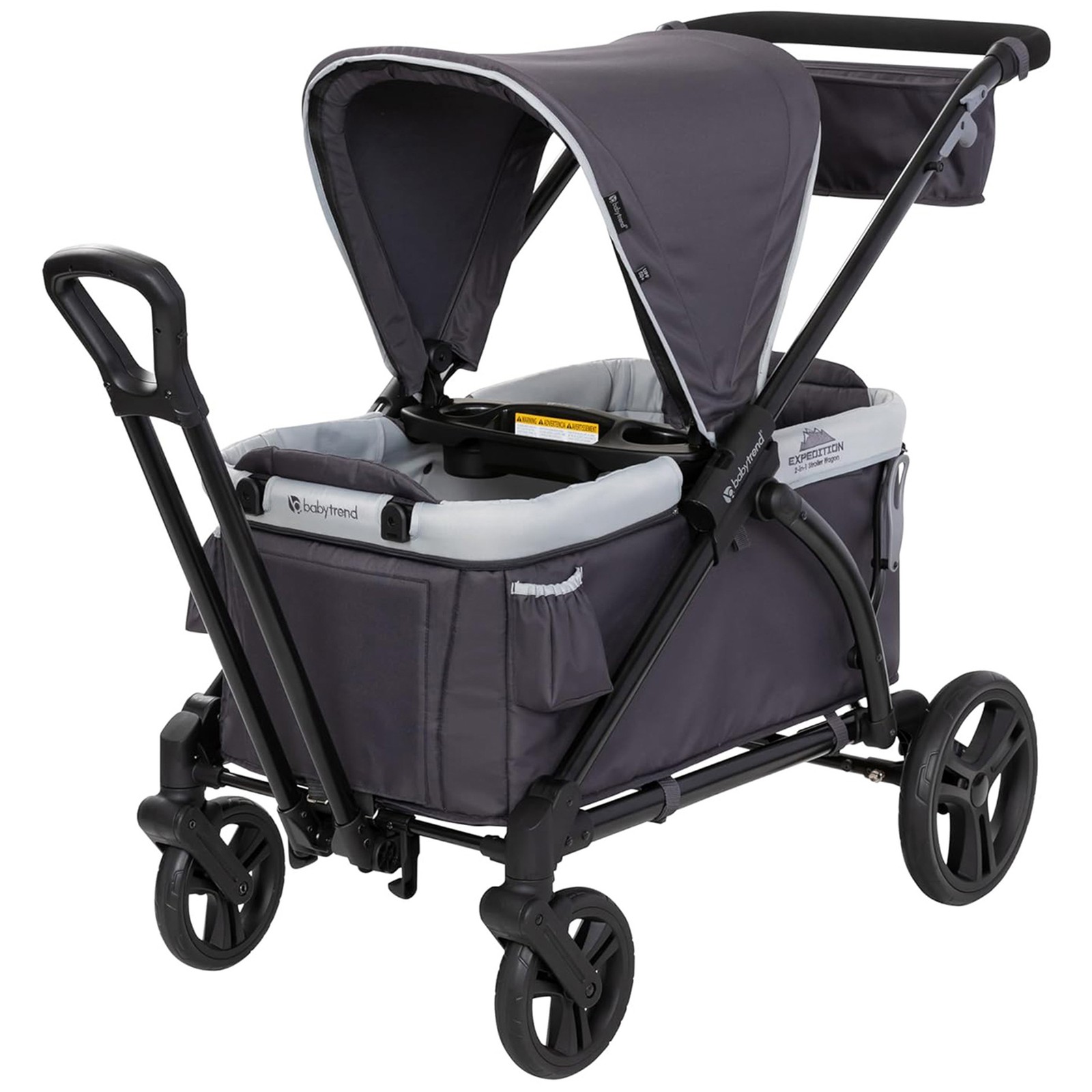 Baby Trend Expedition 2in1 Push/Pull Stroller Wagon w/ Canopy, Liberty Midnight