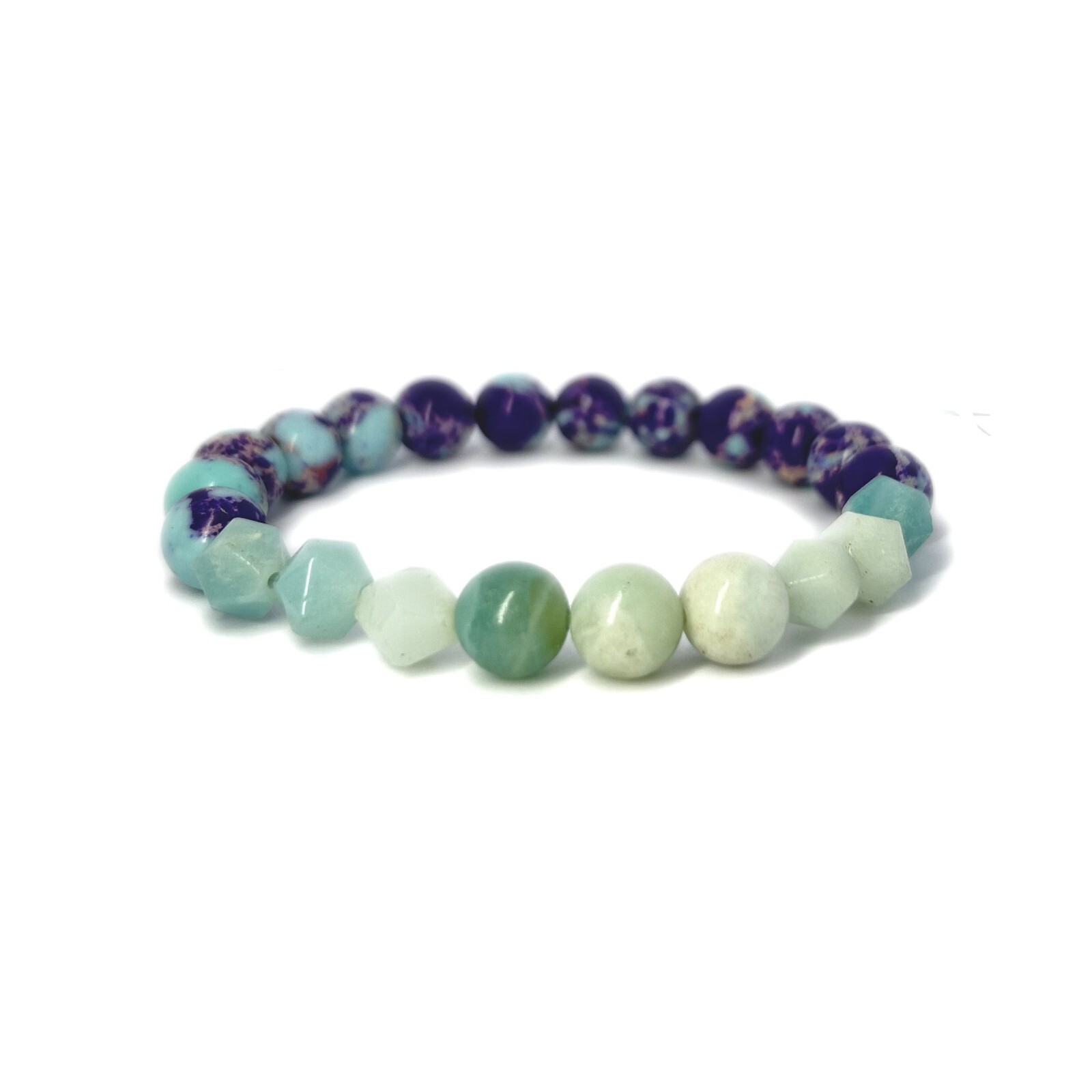 CALM MIND Gemstone Bracelet | Amazonite & Galaxy Jasper | Gemstone Bracelet