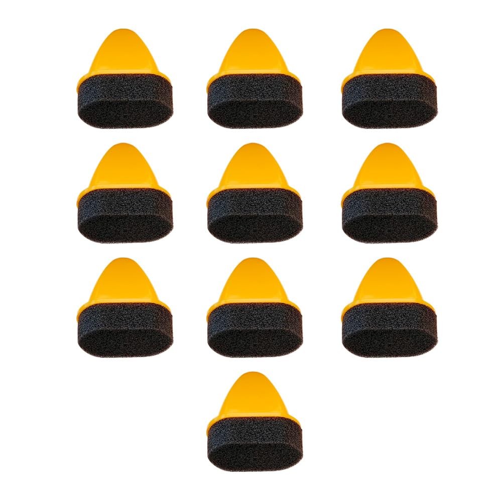 10 Pack Foam Shoe Polish Dauber,Mineral Oil & Wax Leather Cream Small, Black