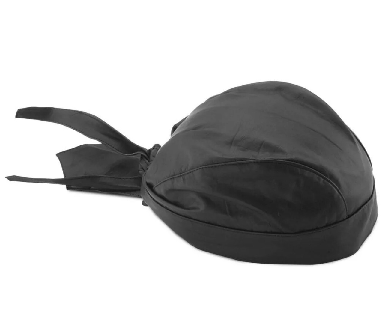 Genuine Leather Motorcycle BANDANA Du Doo Rag Head Wrap Bikers Skull Cap 01