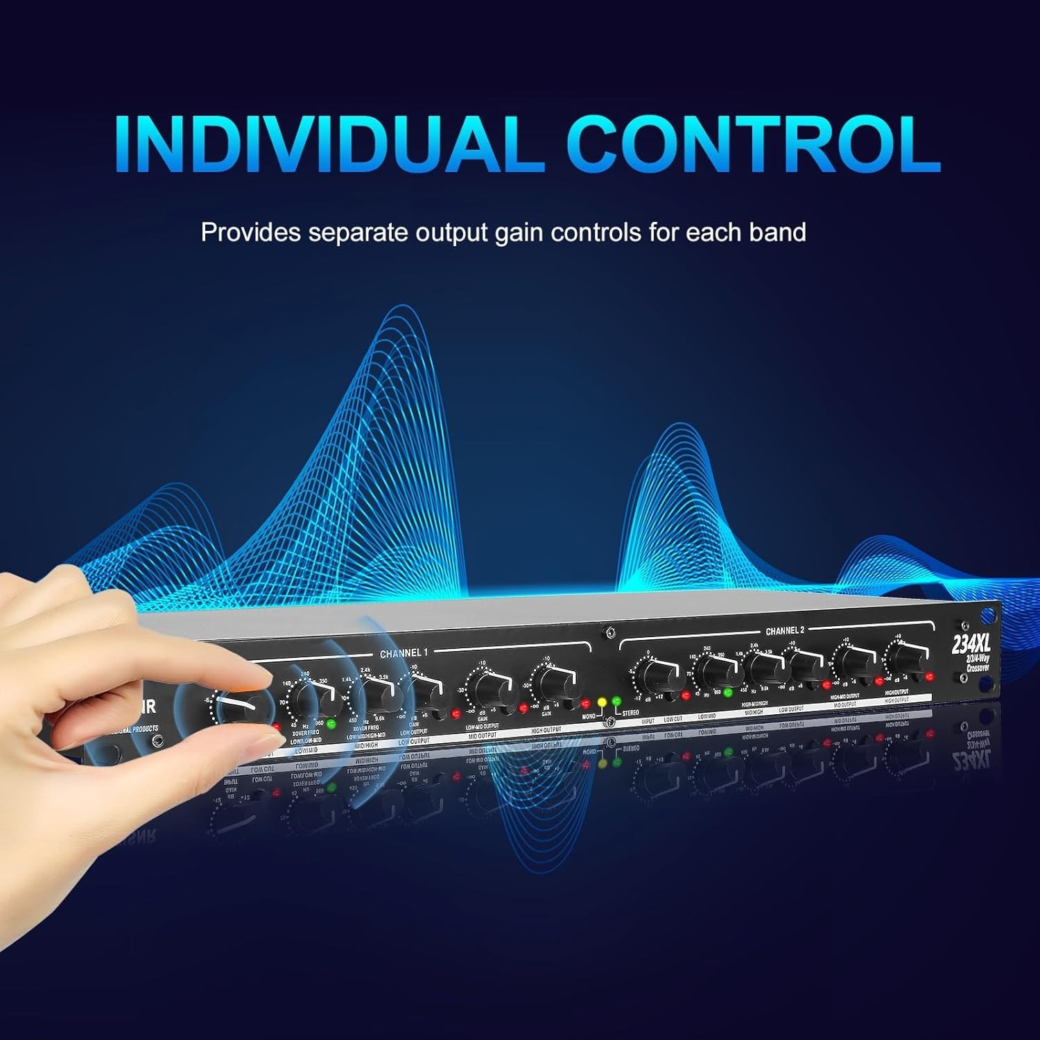 Professional Stereo Crossover XLR Input/Output**