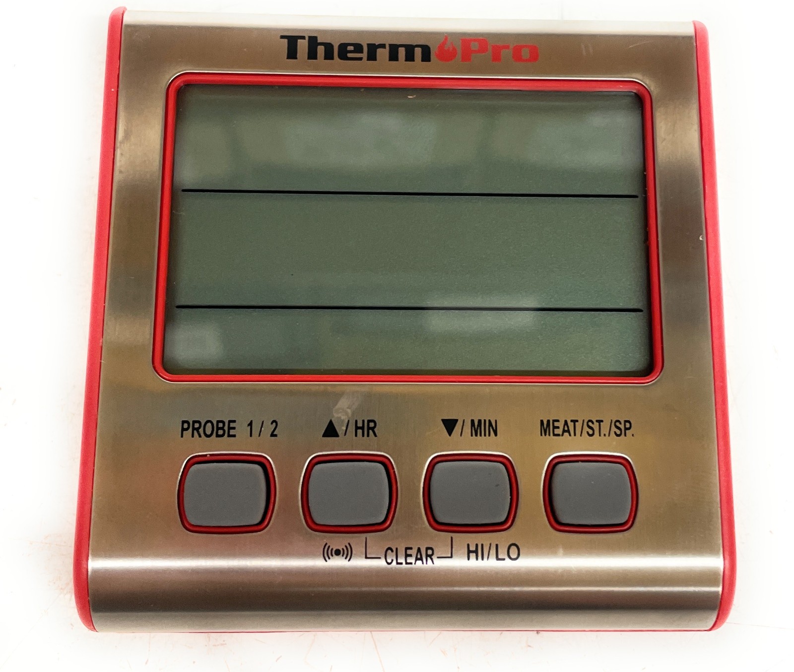 ThermoPro Dual-Probe Digital Meat Thermometer, Red/Silver, TP17W