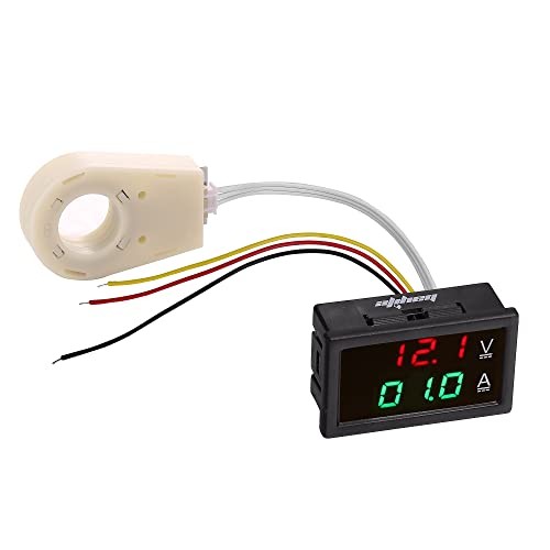Volt Amp Meter, DC 5-100V 100A Dual Display Current Voltage Meter, Digital