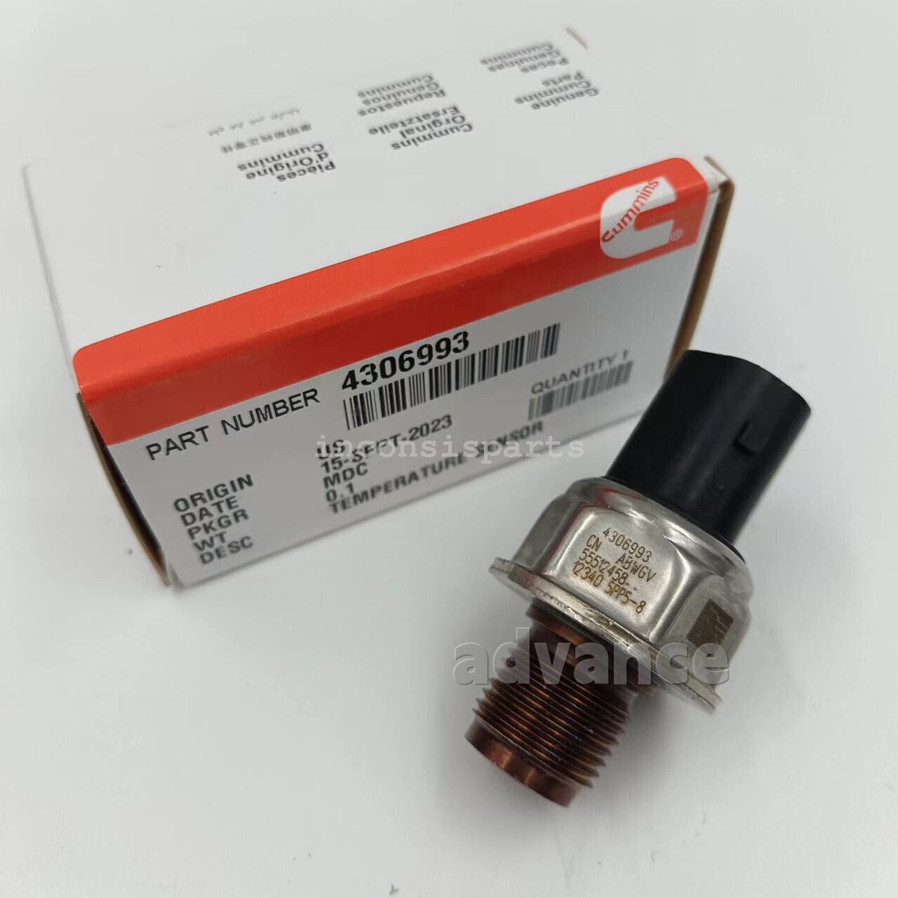 New FUEL RAIL PRESSURE SENSOR 68210175AA 4306993 Fits For DODGE RAM 6.7L