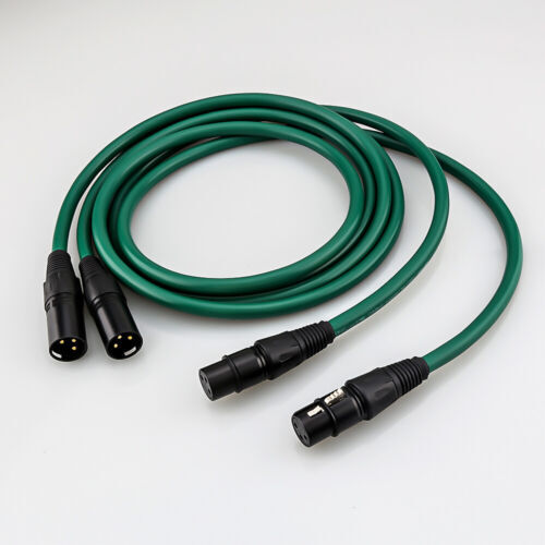 Pair 2328 6N OFC Copper Silver Plated XLR Cable Male to Female HIFI Audio Cable