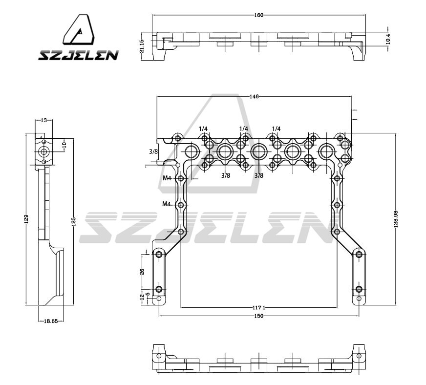 ARRI Alexa Mini LF Extension Side Panel Kit,Camera Extension Bracket Plate
