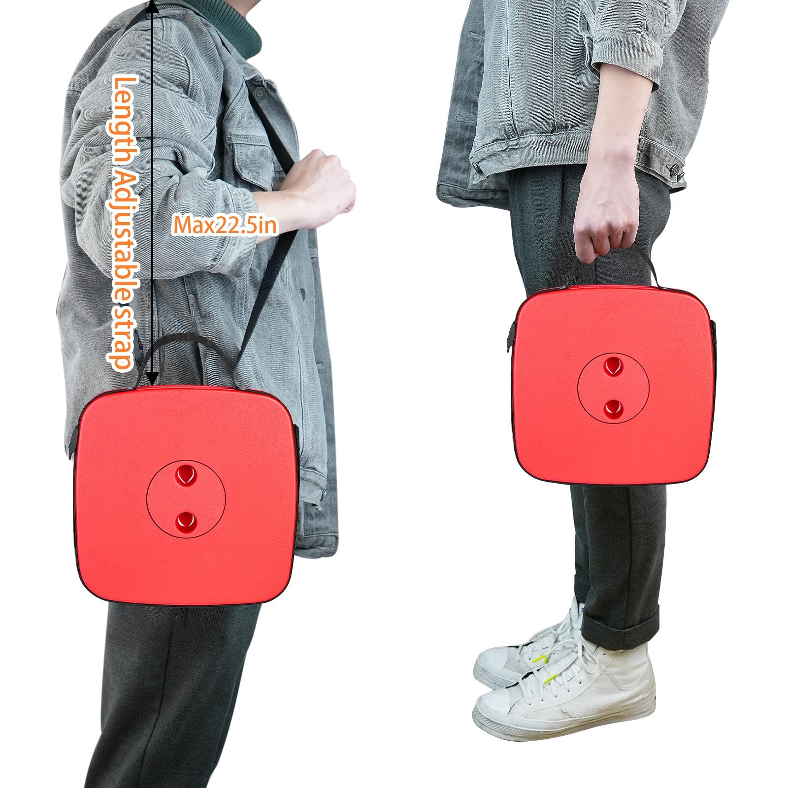 Boreeman Upgraded Collapsible Stool, Square Portable Stool, Lightweight Yet M...