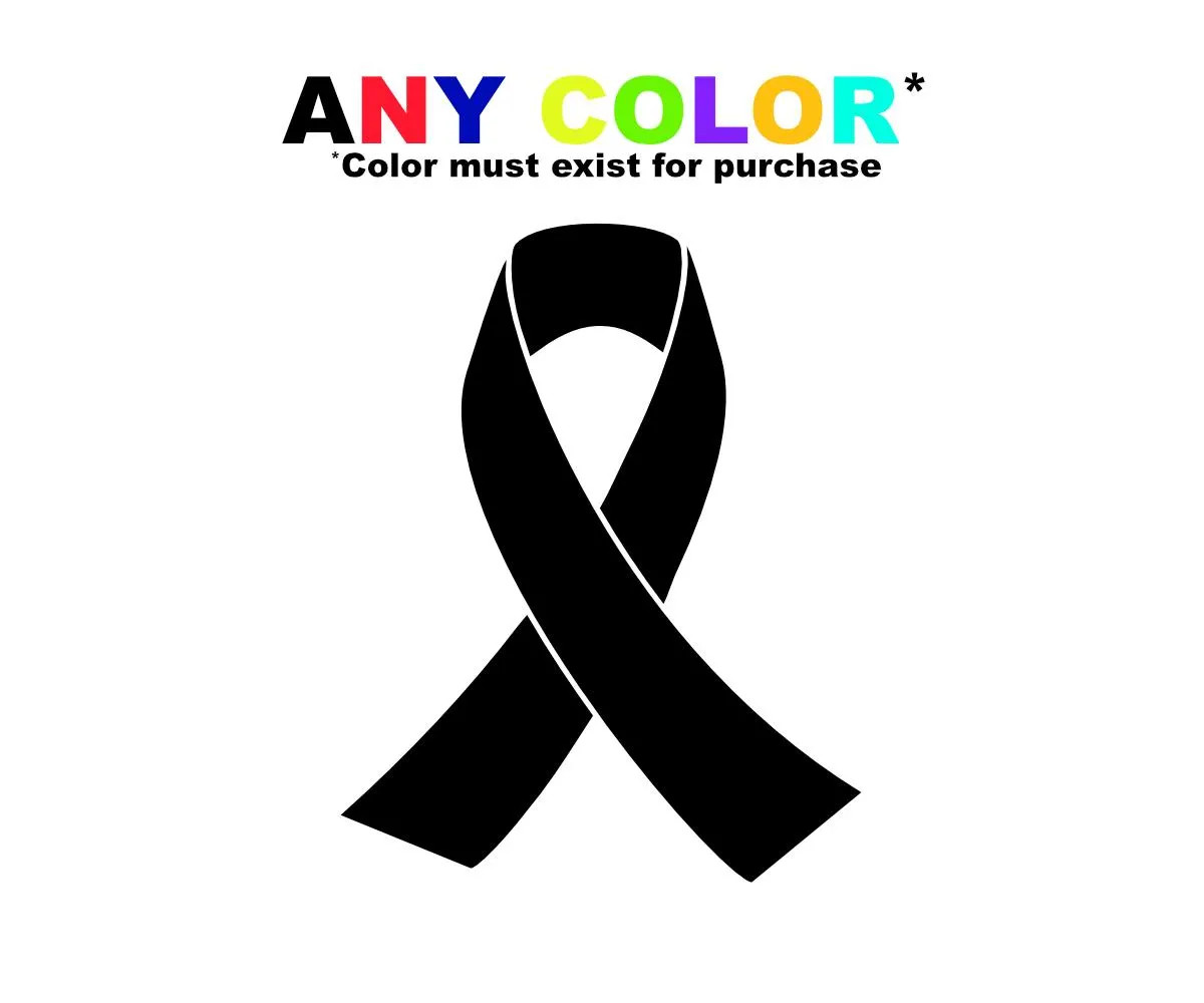 Awareness Ribbon Decal – Vinyl Car Window Sticker | Support Ribbon for Cancer