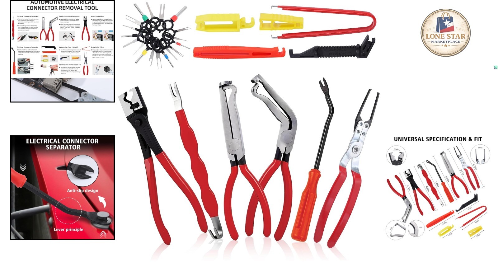 12 Pcs Electrical Disconnect Pliers Set for Automotive Connector Removal