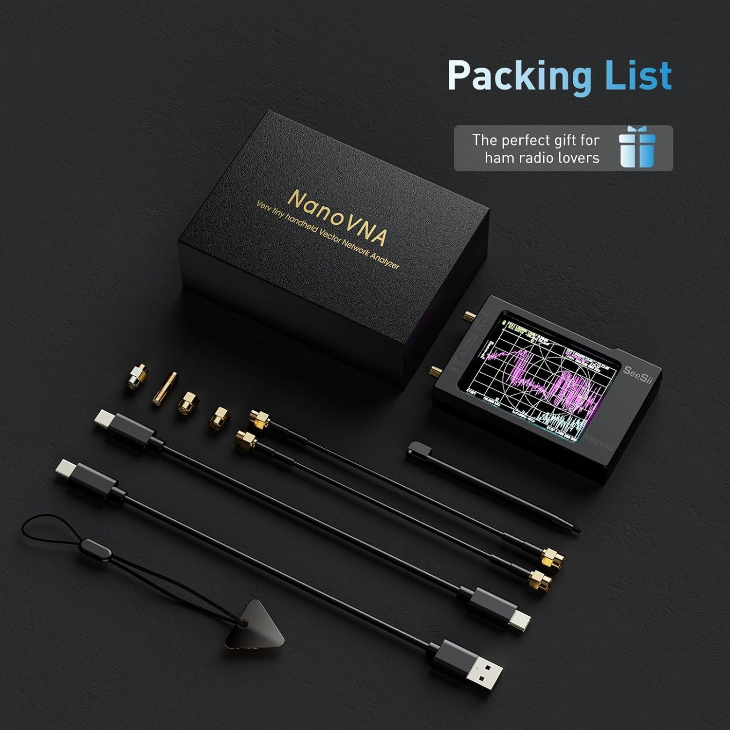 Comprehensive Antenna Analyzer: Multi-Function 10KHz-1.5GHz with LCD Touchscreen