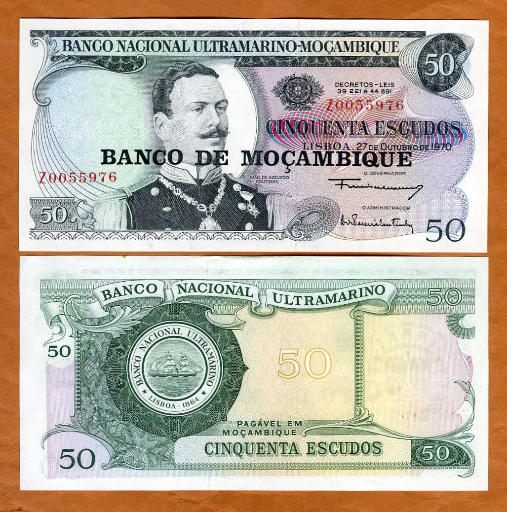 Mozambique, 50 escudos, ND (1976), P-116, aUNC-UNC REPLACEMENT