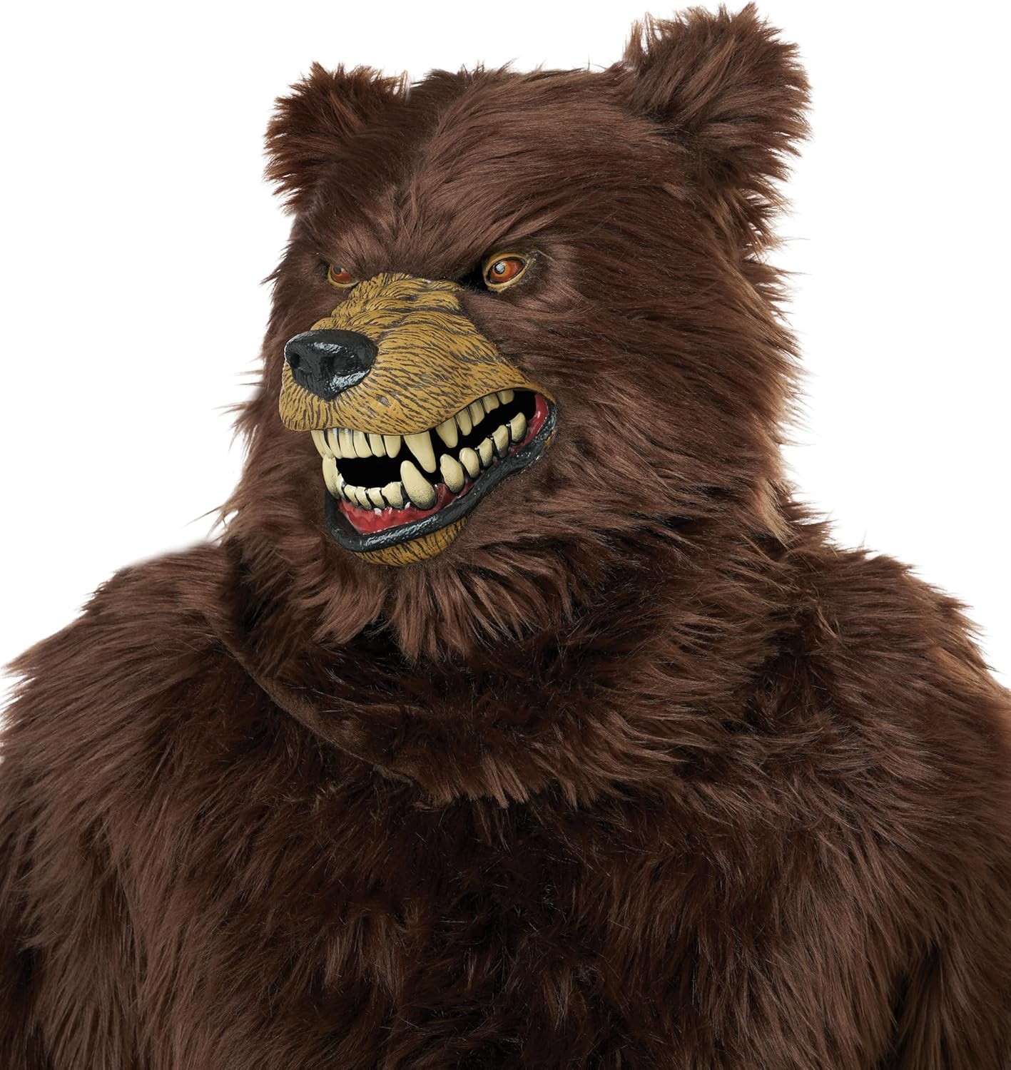 Grizzly Bear Ani-Motion Mask Animal Fancy Dress Up Halloween Costume Accessory