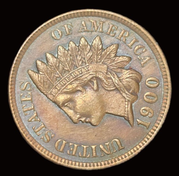 1900 Indian Head Cent - Uncirculated MS+Toned Specimen - FREE SHIPPING