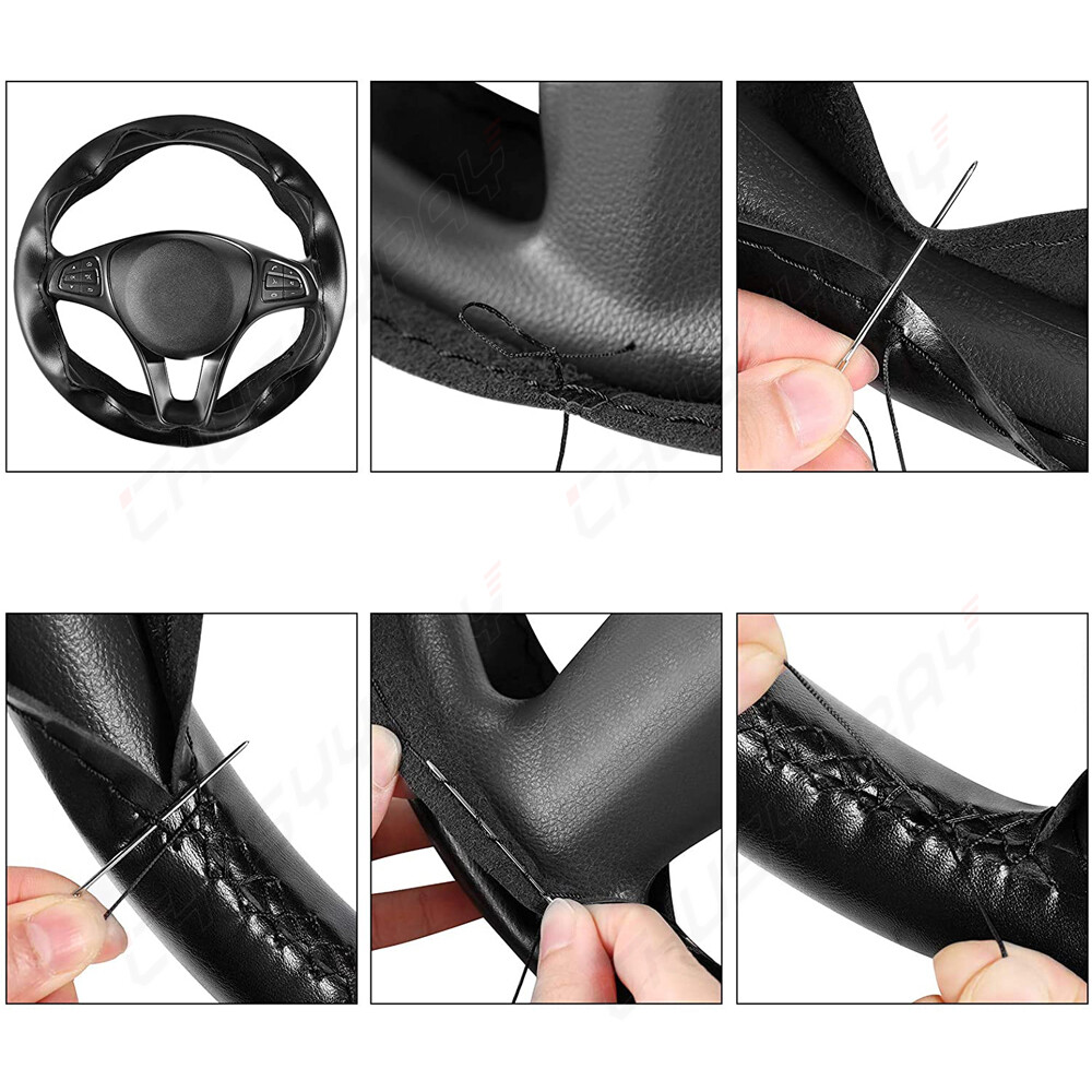 15" Steering Wheel Cover Genuine Leather for Infiniti G35 G37 G37X Q60