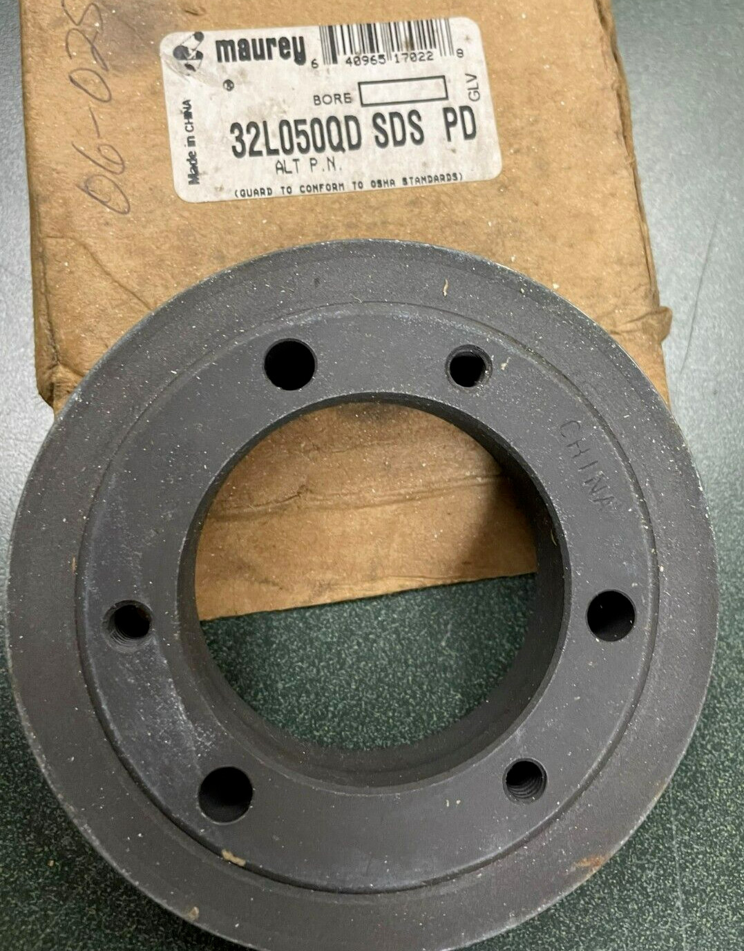 MAUREY BUSHING BORE TIMING BELT PULLEY, P/N 32L050QD SDS