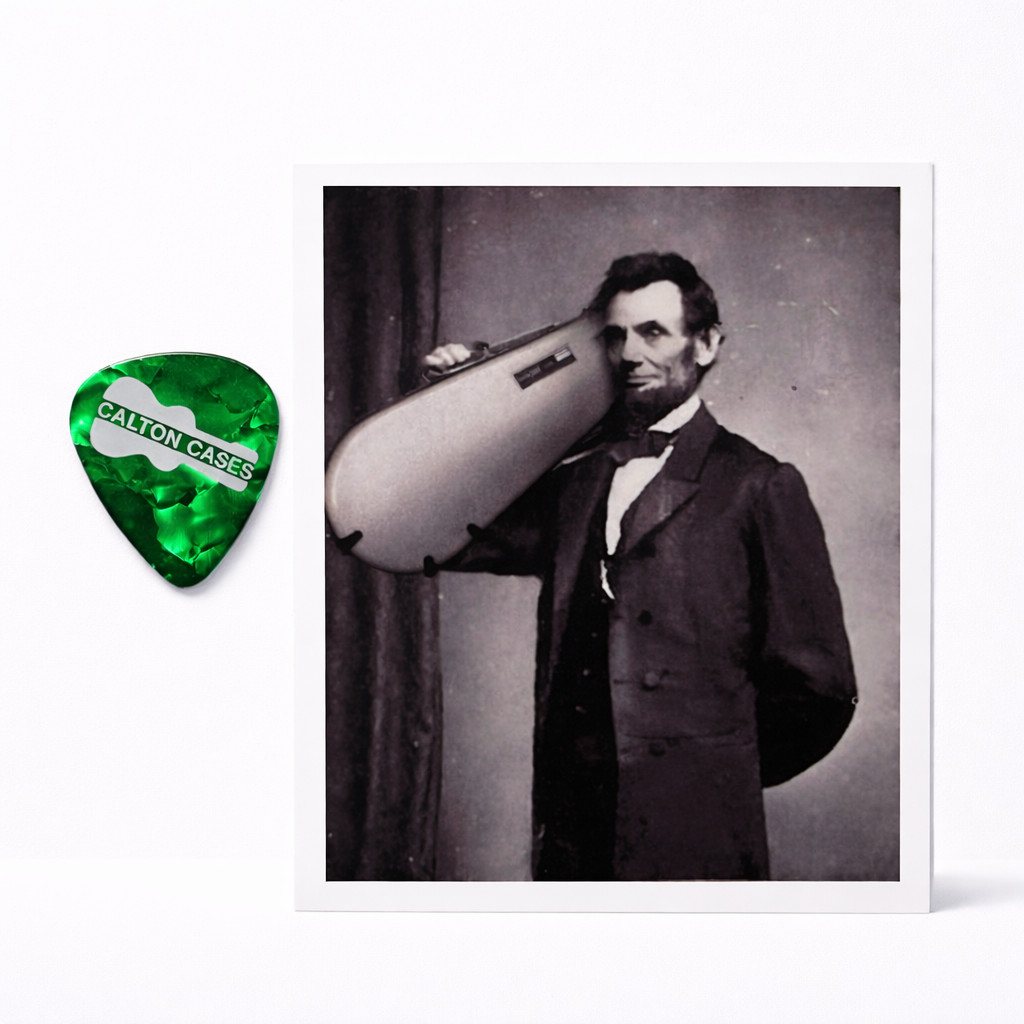 CALTON CASES GUITAR PICK + LINCOLN CALTON CASE STICKER SET FREE SHIPPING!