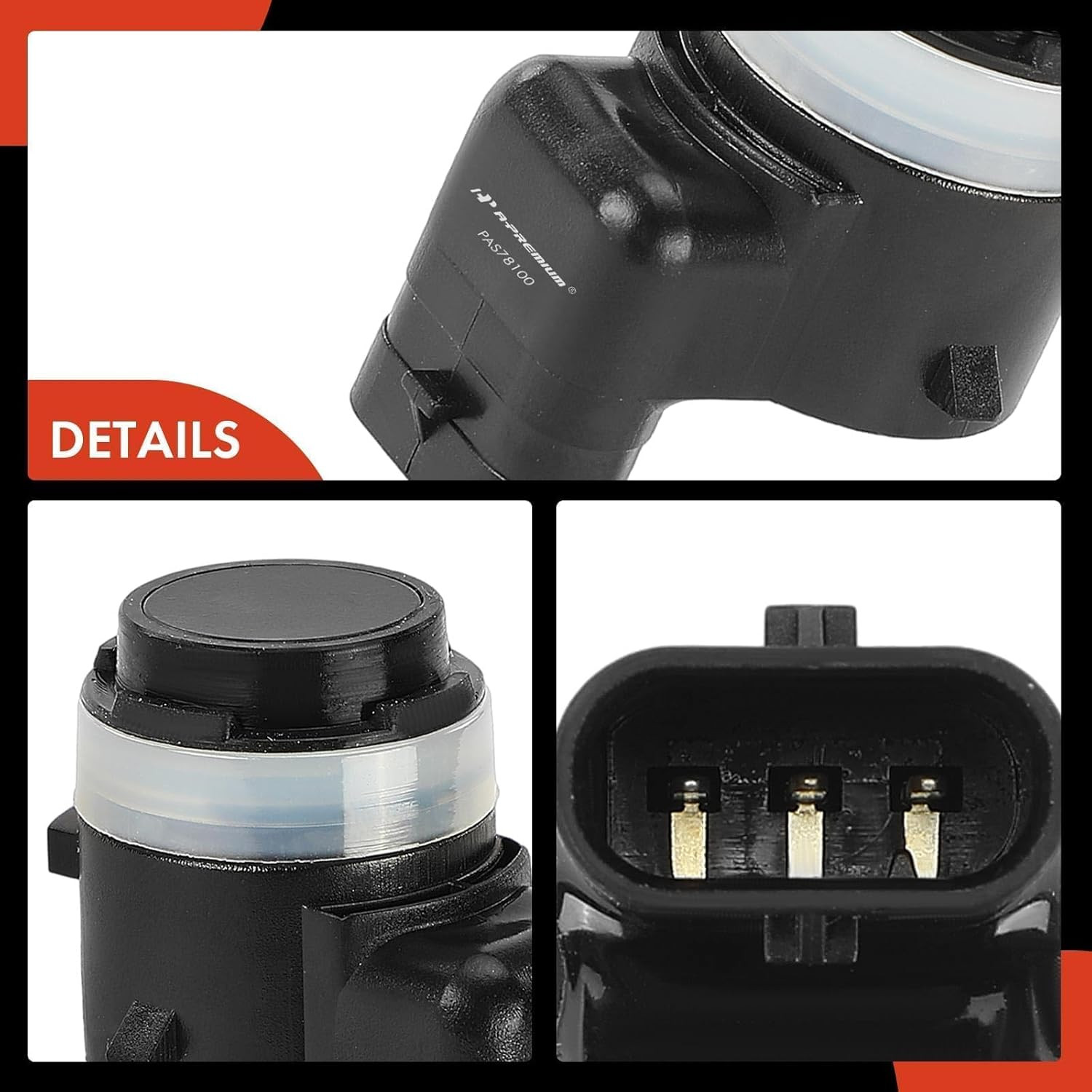 4-PC Reverse Backup Parking Assist Sensor Compatible with Select Ram, Jeep & Dod