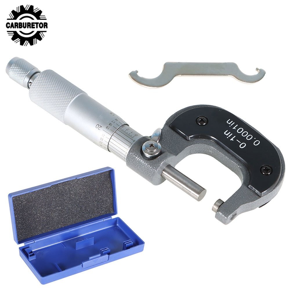 High Precision Outside Micrometer 0 - 1"/0.0001" Carbide Blade Machinist Tool