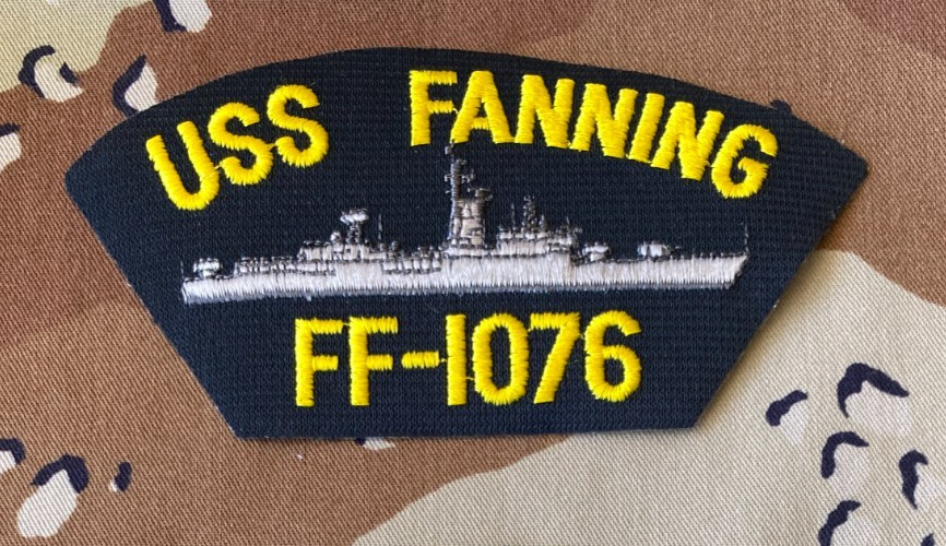 US Navy Ship Cap Patch USS Fanning FF-1076 USN Knox-Class Naval Frigate Crew