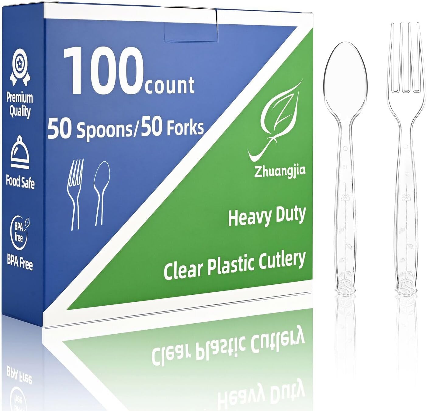 Plastic Sierware Heavy Duty 50Forks50Spoons | Shatterproof