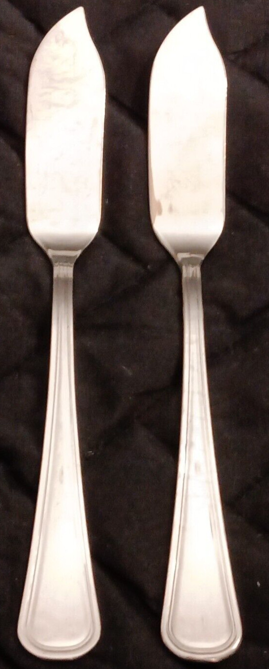 Lot Of 2 Guy Degrenne Verlaine-Confidence 18/10 Stainless France Fish Knife
