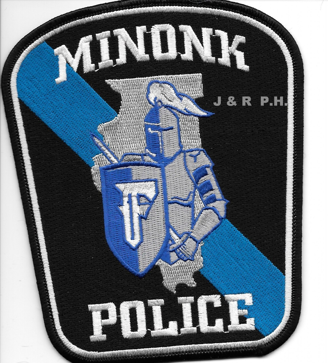 Minonk Police Dept., Illinois (4.5" x 5.5") shoulder police patch (fire)