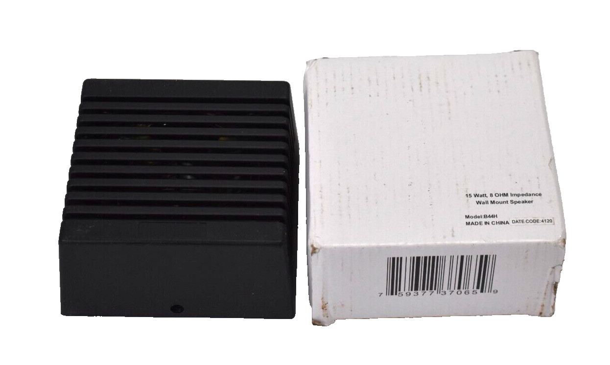 Impedance Wall Mount Interior Alarm Speaker Black 8 Ohm 15W B44H For Indoor