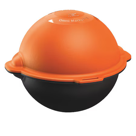 Tempo Communications Om-02 Markerball, Ball, Blk/Org, Pe, 5 Ft Burial D